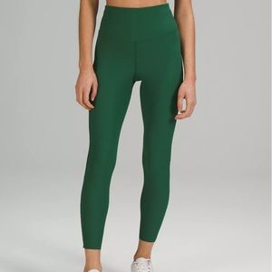 Base Pace High-Rise Ribbed Tight 25” in Green Size 2